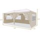 thumbnail image 5 of 10'x20' toldo plegable con 6 paredes laterales extraíbles refugio de eventos al aire libre UPF 50+ gazebo carpas portátiles para fiestas camping de playa, 5 of 5