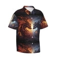thumbnail image 2 of Daiia Red And White Beast Hawaiian Shirt for Men Gentle Cotton Regular Short Sleeve Casual-XX-Large, 2 of 9