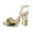 Gold, variant on XYD Women Bling Sequins Open Toe Platform Sandals Chunky High Heel Pumps Slender Ankle Buckle Strap Nightclub Shoes Size 7 Light Gold
