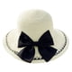 thumbnail image 1 of Sombrero de circunferencia de 55-58 cm, sombrero femenino de verano para exteriores, playa, aleros grandes, protector solar, parasol, sombrero de paja con lazo plegable, 1 of 5