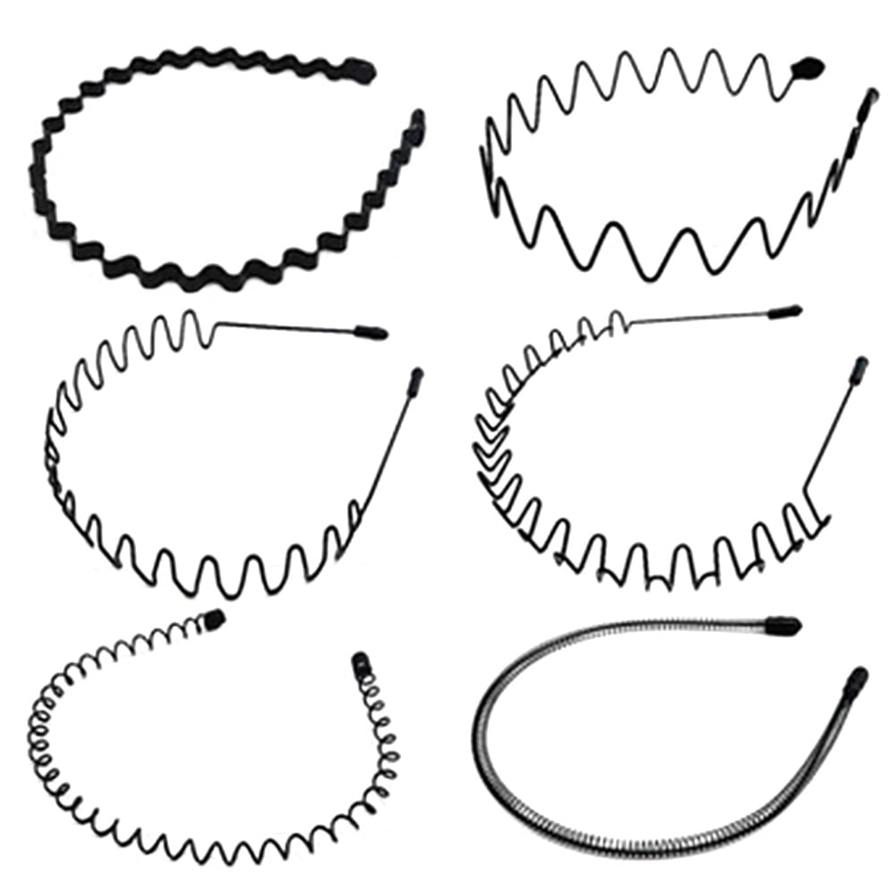 6pcs Slicked Back Unisex Jagged Wavy Headband Hairstyle Accessories Hair  Hoop - Walmart.com