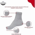 thumbnail image 4 of Diamond Star Diabetic Ankle Socks - Non Binding Quarter Socks for Men & Women, Cushion Circulatory Socks (Grey - 12 Pairs, Socks Size 9-11, Fit Men's Shoe Size 5-10), 4 of 6