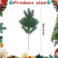 thumbnail image 3 of Artificial Plastic Pine Needle Branch, No-Watering Fake Pine Sprig Stem, Pre-Trimming Faux Pine Greenery Pick for Christmas Wreath Vase Arrangement Winter Holiday DIY Home Decoration, 3 of 5