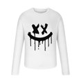 thumbnail image 4 of Haoxianjian Long Sleeve Shirts For Men Shirts For Teens Fashionable Men'S Printed Top With Long Sleeved Round Neck And Smiling Face Printed Top/Shirtx Pullover Sweatshirt For Men, 4 of 4