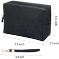 thumbnail image 2 of Bolsa de maquillaje pequeña para monedero Bolsa de cosméticos impermeable Bolsa de viaje con cremallera de gran capacidad con correa desmontable Organizador de cosméticos para mujeres niñas Adepaton WMZY-266-1, 2 of 6