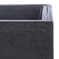 thumbnail image 3 of SAFAVIEH Larlen Concrete Modern Solid Round Patio Planter, Black, 3 of 6