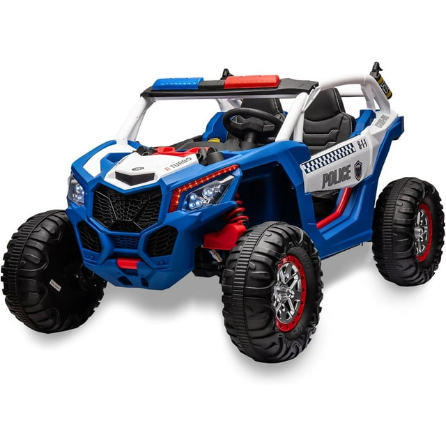 2 Seater Ride on Truck with Remote Control, Kids Ride on UTV Car, 4WD Off-Road with Spring Suspension, Headlights