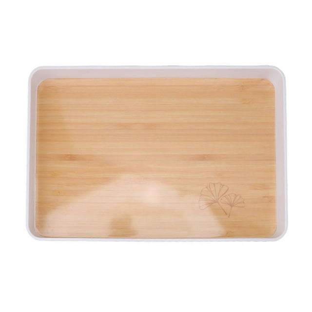 Stackable and versatile rectangular plastic tray for documents, books and cosmetics 35 x 23 cm