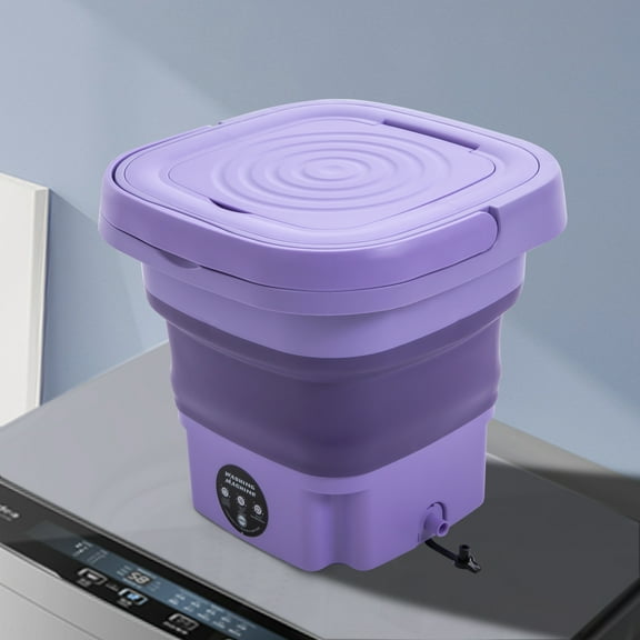 Foldable Washing Machine, Portable 2.11Gal Capacity with 51dB Quiet Operation, Ideal for Apartments, Dorms and Travel Use