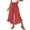Red, variant on LADIGASU Ladies' Casual Polka Loose High Waist Cinched Waist Wide Leg Pants Cropped Pants