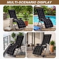 thumbnail image 5 of YEERSWAG 67x21x3 inch Outdoor Chaise Lounge Cushions, Lounge Chaise Cushion with Ties, Non Slip High Back Chair Pad for Patio Furniture, Black, 5 of 8
