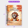 thumbnail image 5 of Happy Thanksgiving Chinese Crested Turkey Costume Pumpkins Autumn Leaves Spiral Bound Journal Dog Lover 5x7in Spiral Notebook - 13014, 5 of 5