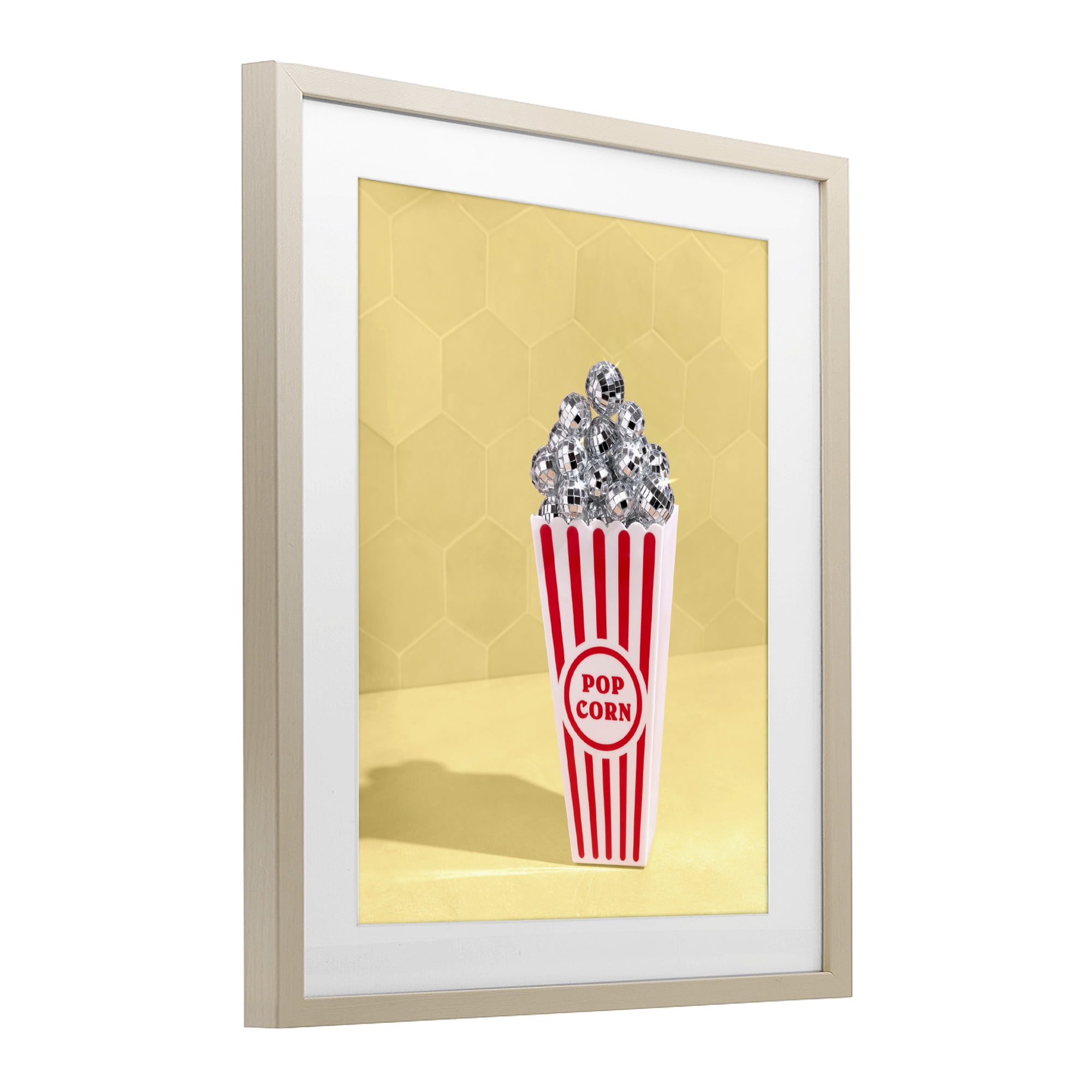 Stupell Industries Disco Filled Popcorn Birch Framed Print Under Glass, design by LISH Creative