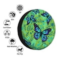 thumbnail image 4 of Susaid Blue Floral with Butterflies Print Tire Covers,Waterproof Anti-UV Snow Sun Rain Tire Covers for RV,Truck, SUV, Trailer, Camper-14 inch, 4 of 6