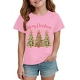 thumbnail image 6 of Zshosam Christmas Shirts for Kids Girls Toddler Girl Christmas Sweatshirt Kids Xmas Short Sleeve Shirt Size 5T 6T,(Pink 5-6 Years), 6 of 6