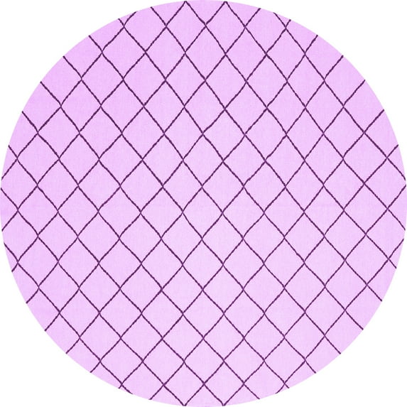 Ahgly Company Indoor Round Solid Purple Modern Area Rugs, 8' Round