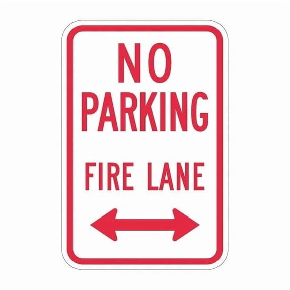 Lyle No Parking Fire Lane Sign,18" x 12" T1-2846-DG_12x18