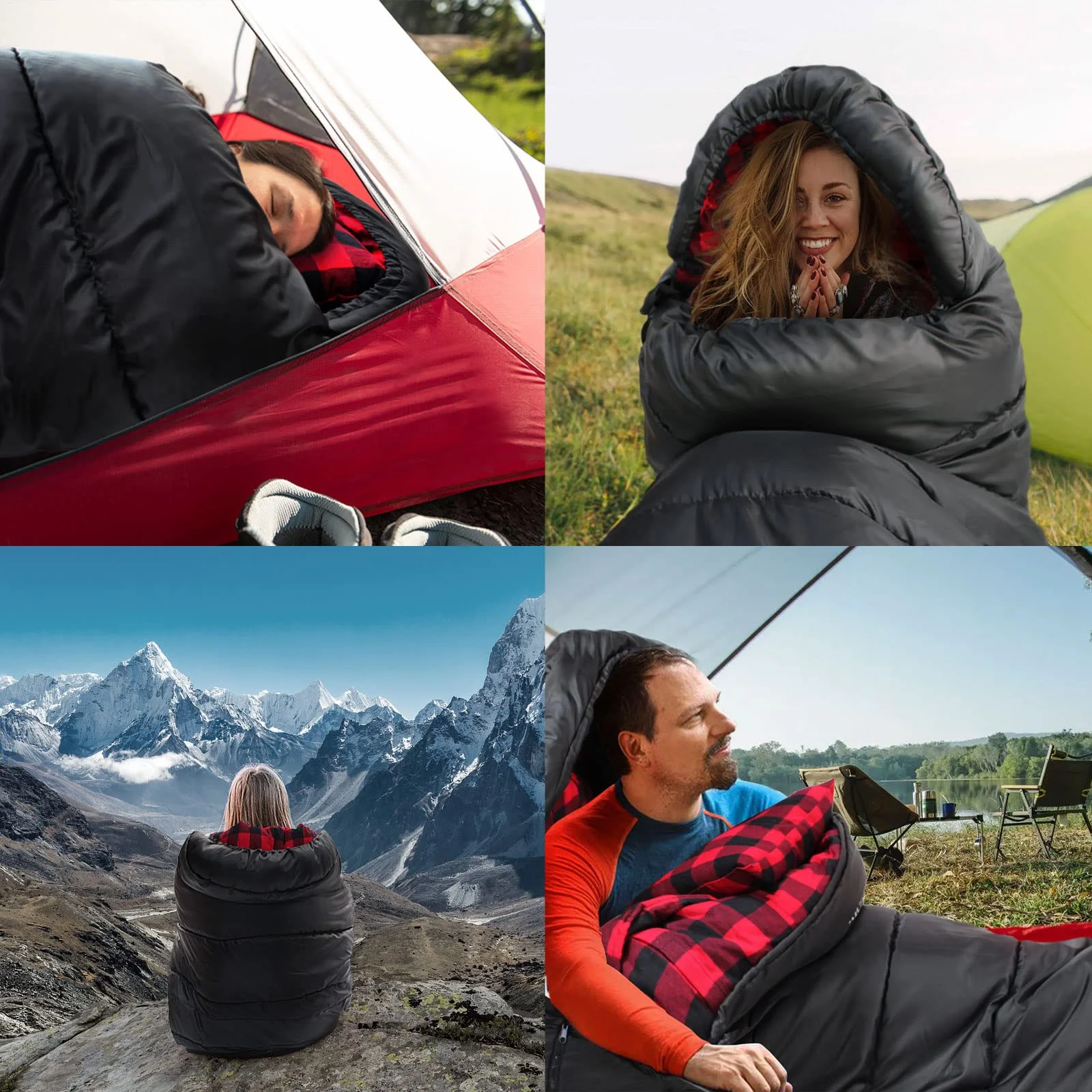 Lanthour 0° XXL Winter Sleeping Bag with Pillow and Sack photo 4