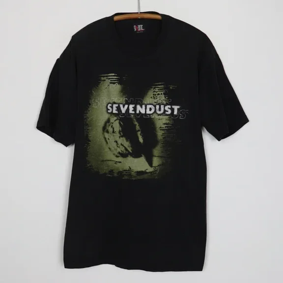 Reprint Rare 1999 Sevendust Home Gift Short Sleeve Cotton Black All Size Shirt AG1204