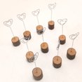 thumbnail image 4 of Paquete de 20 titulares de números de mesa Mostrar foto Soporte Dormitorio Base de madera CLIPS Coloque la decoración del titular de la tarjeta para el restaurante de la fiesta de bodas JM01642 Inevent HA012299-01, 4 of 7