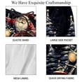 thumbnail image 4 of luoweisi Men's Beach Shorts Quick Dry Swim Trunks with Mesh Lining Santa Claus Motorcycle S, 4 of 5