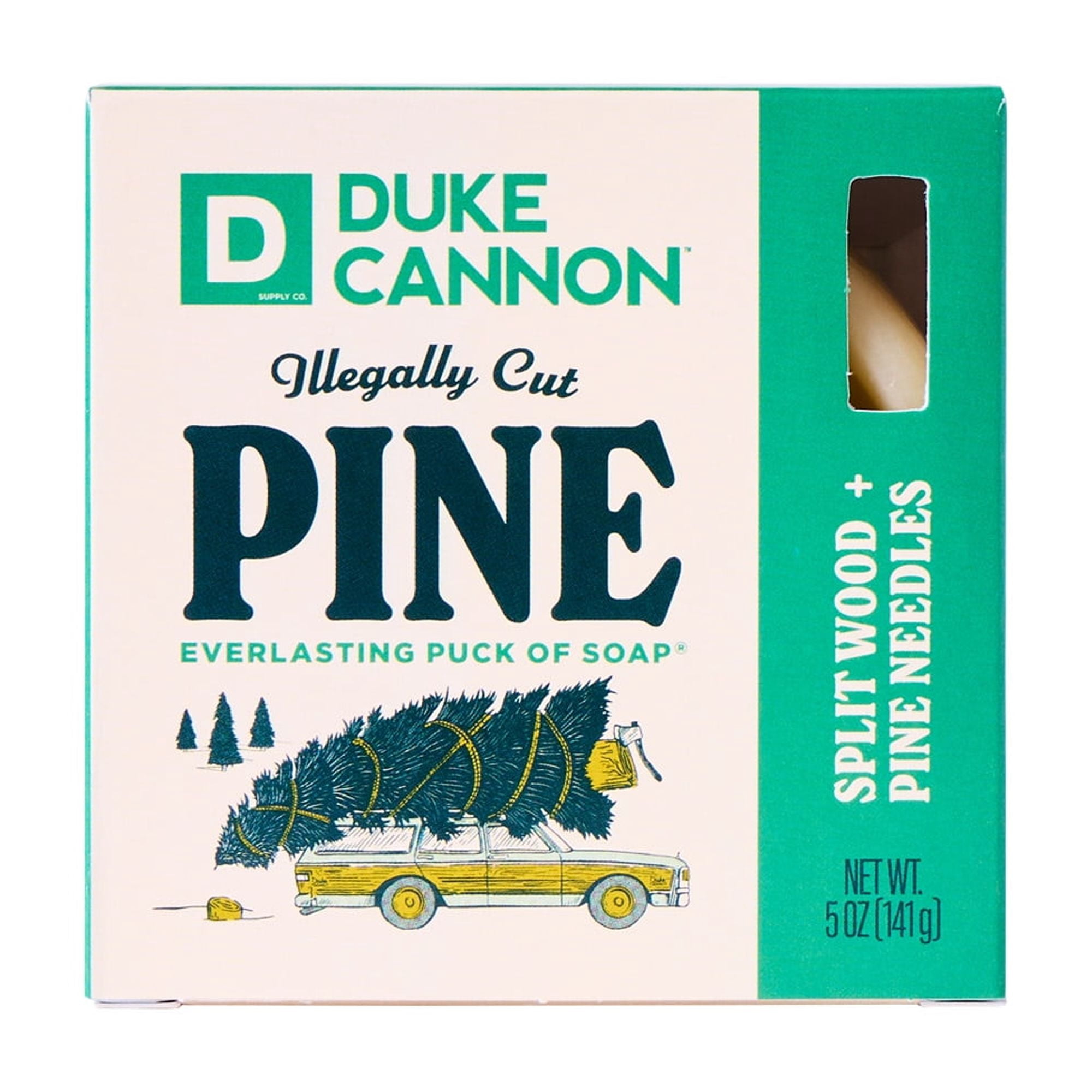 Duke Cannon Everlasting Puck of Soap for Men, Holiday Illegally Cut Pine, 5 oz Soap Puck
