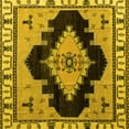 thumbnail image 1 of Ahgly Company Indoor Square Abstract Yellow Modern Area Rugs, 4' Square, 1 of 4