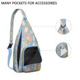 thumbnail image 4 of Beachcomber Sling Backpack - Spiral Seashell & Tropical Design Crossbody Bag, Lightweight Durable Pack with Layered Storage for Essentials, 4 of 4