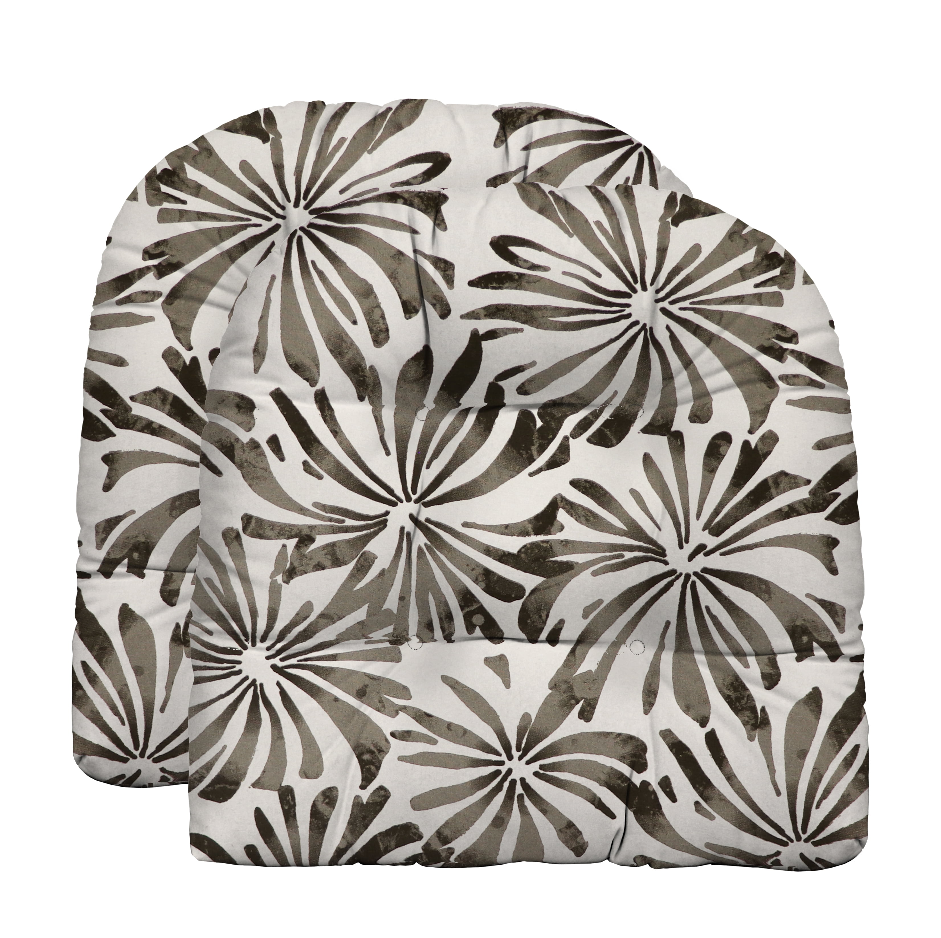 RSH Décor Indoor Outdoor Set of 2 UShape Wicker Tufted Seat Cushions