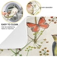 thumbnail image 5 of FREEAMG Vintage Nature Tree Branch Birds Butterfly Absorbent Dish Drying Mat Microfiber Kitchen Countertop Table Protector Multi-Purpose Counter Rack Sink Drainer Pad 16"x 18", 5 of 6