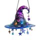 thumbnail image 2 of 2D Acrylic Witch Hat Hanging Decoration Colorful Painted Designs, 2 of 7