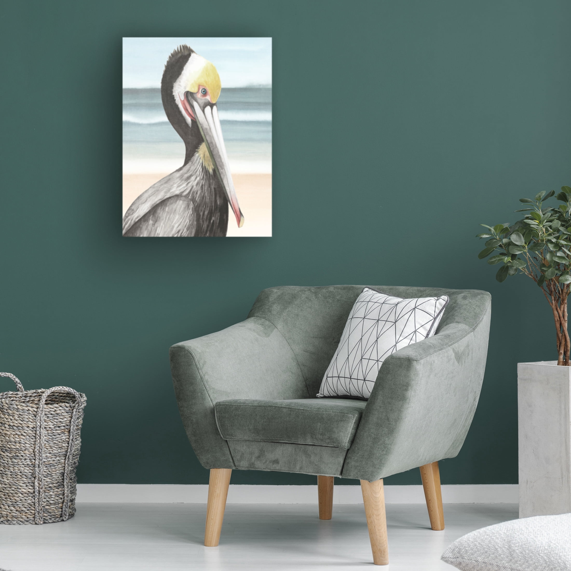 Trademark Fine Art Grace Popp  Pelican Beach I Canvas Wall Art