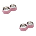 thumbnail image 3 of maskred Home Essential - Bols Doubles en Acier Inoxydable pour Animaux de Compagnie Facile à Nettoyer Mangeoire Rose 1 2PCS, 3 of 6