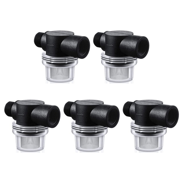 5X Water Pump Strainer Filter, RV Replacement 1/2 Inch Twist-on Pipe Strainer Compatible with or Pumps