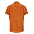thumbnail image 4 of YigeTops Short Sleeve Tops for Women Collared Casual Pullover Lightweight Spring Summer Casual Tops Orange 3XL, 4 of 6