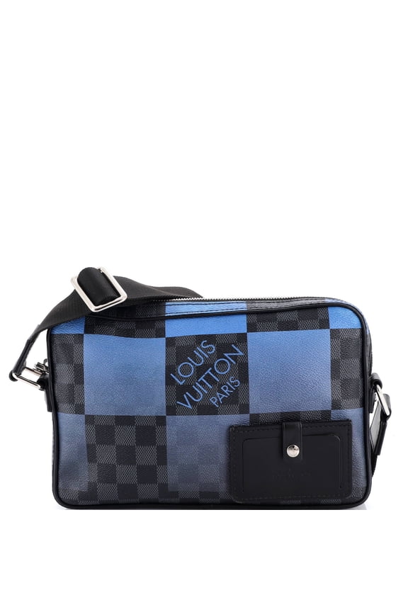 Pre-Owned Alpha Messenger Bag Limited Edition Damier Graphite Giant By Rebag