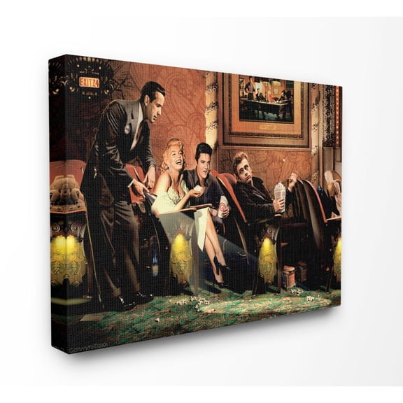 Stupell Industries Theater Show Vintage Hollywood Movie Star Classic Illustration Canvas Wall Art by Jadei Graphics