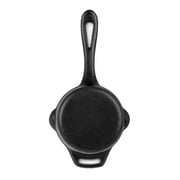Petromax Cast Iron Saucepan with Pour Spouts, Sauce Pot for Kitchen or Camping, Pre-Seasoned Cookware Conducts Heat Evenly, 16.9 oz