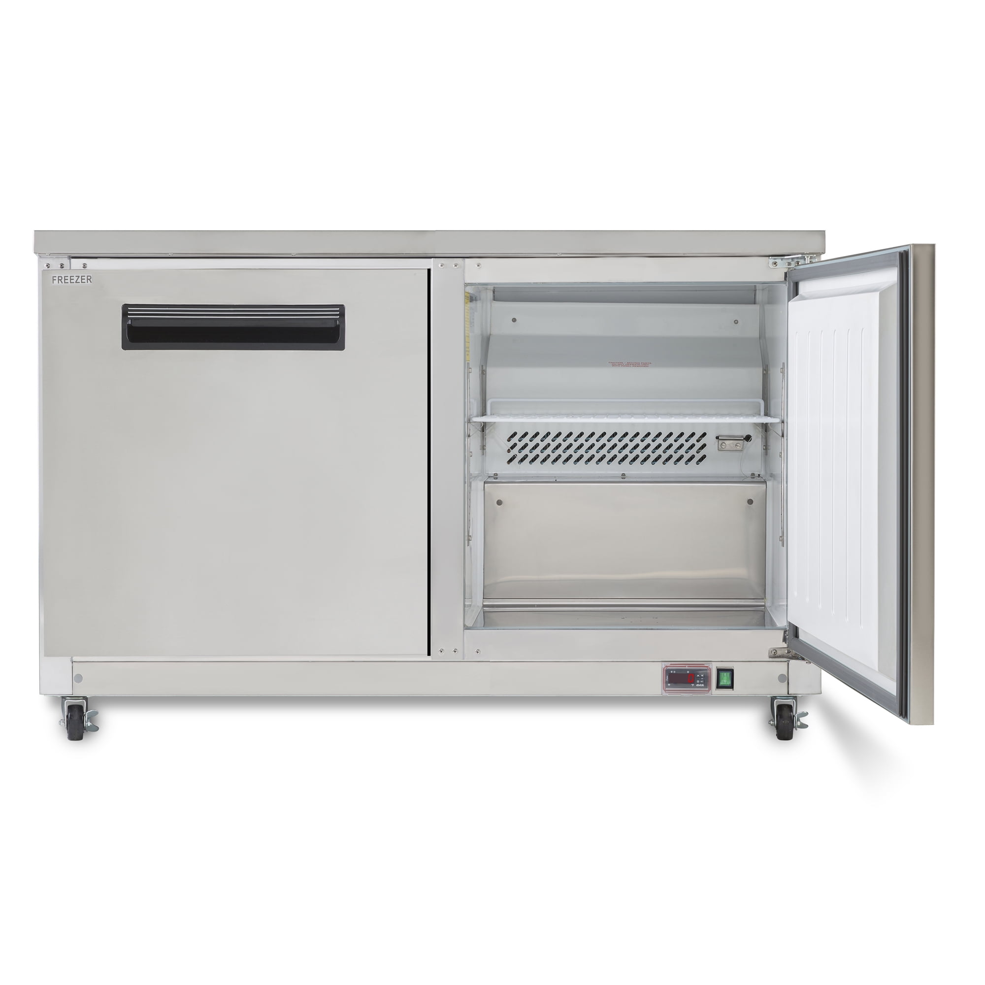 Maxx Cold Double Door Undercounter Freezer, 48.3"W, 12 cu. ft. Storage Capacity, in Stainless Steel (MXCF48UHC)
