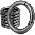 thumbnail image 1 of 6pcs Metal Spring O Rings Round Carabiner Key Ring Clip for Keychain Buckle, Purse Hardware, DIY Crafts (Gunmetal, 1''), 1 of 7