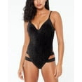 thumbnail image 2 of Bar III BLACK Shimmer Strappy-Leg One-Piece Swimsuit, US X-Small, 2 of 2