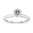 thumbnail image 3 of SZUL Women's 3/8 Carat Round Diamond Solitaire Ring in 14K White Gold (J-K-L Color, I2-I3 Clarity), 3 of 5