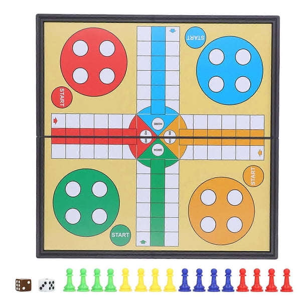 Magnetic Travel Chess Set Folding Portable 4 Colors Educational Flying Chess Set for Children Adults