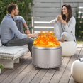 thumbnail image 6 of Towallmark Fire Pits for Garden, 35.4 Inch Smokeless Fire Pit, 304 Stainless Steel Wood Burning Fireplaces with Removable Ash Pan & Stand, Portable Safe Burning Firepit, 6 of 7