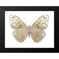 thumbnail image 2 of Bosco, Julia 18x15 Black Modern Framed Museum Art Print Titled - Butterfly in Taupe and Blue, 2 of 5
