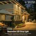 thumbnail image 5 of WYZworks 1860LEDs, 100ft Warm White 16-Mode Flat LED Outside Strip Lights, SMD 2835 Waterproof Permanent Heavy Duty Outdoor Exterior Accent Lighting, ETL Certified Connectable Flexible Clear PVC Shel, 5 of 9