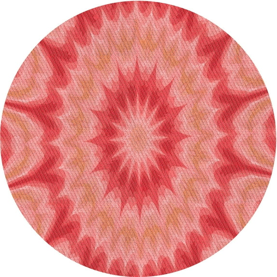 Ahgly Company Machine Washable Indoor Square Transitional Ruby Red Area Rugs, 3' Square