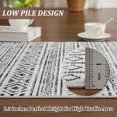 thumbnail image 7 of Area Rug 10'x13' Boho Textured Design Living Room Non Slip Low-Pile Soft Tribal Print Bedroom Rug Stain Resistant Playroom Carpet Office Grey, 7 of 7