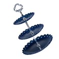 thumbnail image 4 of Advancent Soporte de pastel de 3 niveles, platos de boda para el té de la tarde, vajilla para fiesta, nuevos utensilios para hornear, bandeja de Kits de decoración para fiestas Azul, 4 of 6