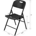 thumbnail image 2 of YEXJ 4Pcs Folding Chairs, 2-Tier Molded Heavy Duty Outdoor Plastics Folding Chairs, Easy to Fold & Store Suitable for Indoor & Outdoor, Wedding, Party, Restaurant, Meeting, Patio and Garden-4-Black, 2 of 8